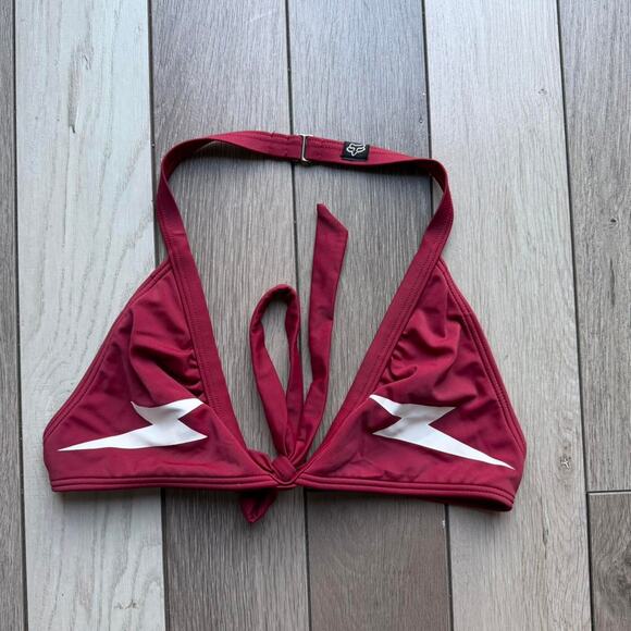 fox Burgundy and white bikini top - Picture 1 of 3